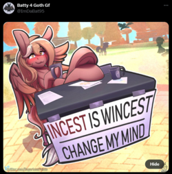 Incest is Wincest Tweet.PNG Incest is Wincest Tweet.PNG