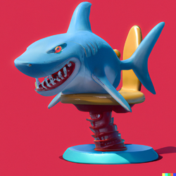 DALL·E 2022-08-04 16.26.12 - gawr gura sitting on a quarter-operated shark ride for kids, 3D a...png