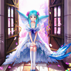 DALL·E 2022-08-05 19.59.10 - opening the door to welcome the goddess Belldandy artstation.png