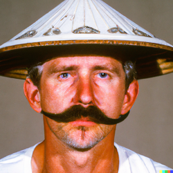 DALL·E 2022-08-05 15.17.29 - A photograph of a Caucasian man with a Fu Manchu moustache with a...png