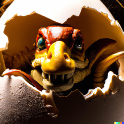 DALL·E 2022-08-05 14.28.00 - photograph of a dragon hatching out of an egg.png