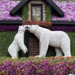 DALL·E 2022-08-05 14.23.05 - A polar bear kissing a grizzly bear in surrounded by bearflowers ...png