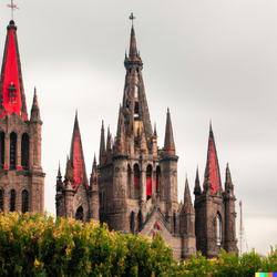 DALL·E 2022-08-05 14.20.21 - Churrigueresque cathedral devoted to George Costanza.png