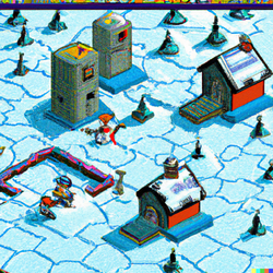 DALL·E 2022-08-06 13.45.22 - _Calvin & Hobbes_ isometric adventure game _mutant snowmen_ scree...png