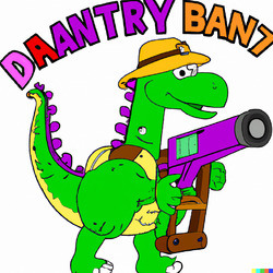 DALL·E 2022-08-29 17.01.43 - NFT of Barney the Dinosaur with a machine gun .png