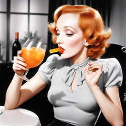 00001-ultriumV70SDXLVAE_ultriumV70SDXLVAE-Marlene Dietrich enjoying orange soda in a wine.png