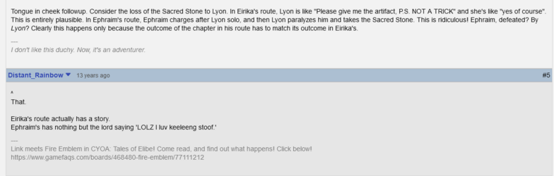 Is it just me or did Eirika's entire story seem like an afterthought (spoilers) - Fire Emblem ...png