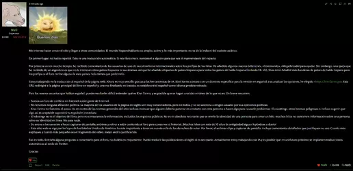 Null's OP in the meta thread in Hispanohablantes subforum in International Clique.