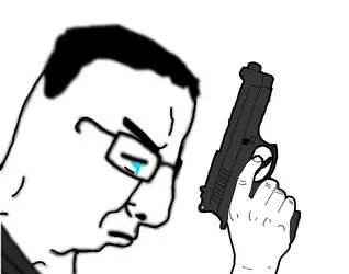 112993 - soybooru.com - chudjak crying gun holding_gun holding_object its_over text white_back...png