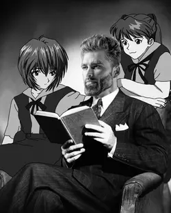 chad reading literature with asuka and rei.png
