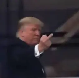 trump middle finger