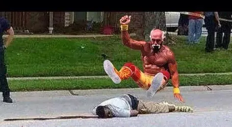hulk hogan body slamming michael browns corpse.png