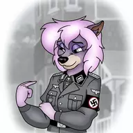 Purple fur Pomeranian